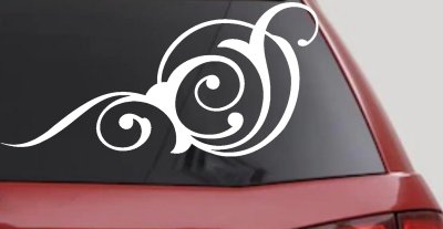 Swirl 3 Point Swirls Car or Truck Window Vinyl Decal Sticker