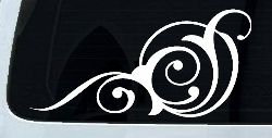 Swirl 3 Point Swirls Car or Truck Window Decal Sticker