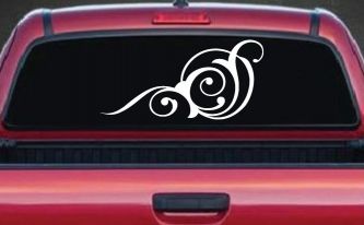 Swirl 3 Point Swirls Car or Truck Window Decal Sticker