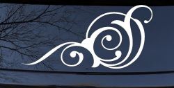 Swirl 3 Point Swirls Car or Truck Window Decal Sticker