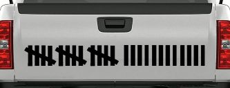 Keeping Count Tick Marks Funny Car or Truck Window Vinyl Decal Sticker (Black)