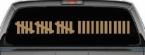 Keeping Count Tick Marks Funny Car or Truck Window Decal Sticker (Light Brown)