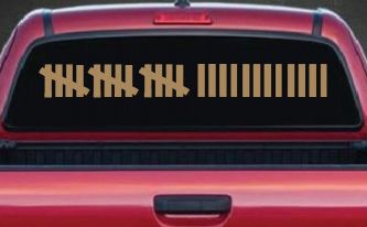 Keeping Count Tick Marks Funny Car or Truck Window Vinyl Decal Sticker (Light Brown)