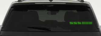 Keeping Count Tick Marks Funny Car or Truck Window Vinyl Decal Sticker (Lime)