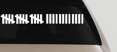 Keeping Count Tick Marks Funny Car or Truck Window Vinyl Decal Sticker