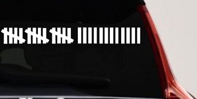 Keeping Count Tick Marks Funny Car or Truck Window Vinyl Decal Sticker