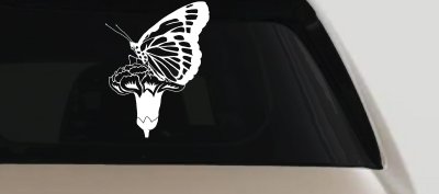 Butterfly On Small Flower Butterflies Car or Truck Window Vinyl Decal Sticker