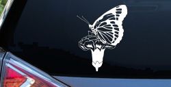 Butterfly On Small Flower Butterflies Car or Truck Window Decal Sticker