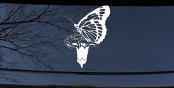 Butterfly On Small Flower Butterflies Car or Truck Window Decal Sticker