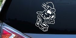 Skull Side View Skulls Car or Truck Window Decal Sticker
