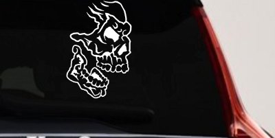 Skull Side View Skulls Car or Truck Window Vinyl Decal Sticker