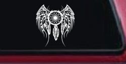 Dreamcatcher With Tribal Wings Native American Indian Dream Catcher Car or Truck Window Decal Sticker