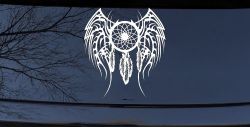 Dreamcatcher With Tribal Wings Native American Indian Dream Catcher Car or Truck Window Decal Sticker