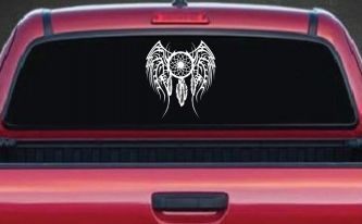 Dreamcatcher With Tribal Wings Native American Indian Dream Catcher Car or Truck Window Decal Sticker