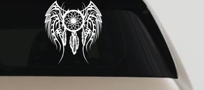 Dreamcatcher With Tribal Wings Native American Indian Dream Catcher Car or Truck Window Vinyl Decal Sticker