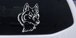 Wolf Head Car or Truck Window Decal Sticker
