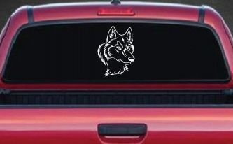 Wolf Head Car or Truck Window Decal Sticker