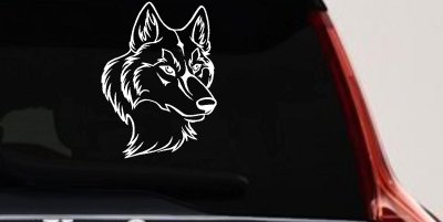 Wolf Head Car or Truck Window Vinyl Decal Sticker