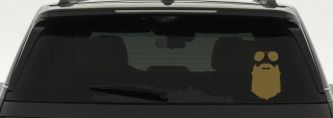 Rugged Beard With Sunglasses Country Car or Truck Window Decal Sticker (Gold)