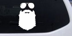 Rugged Beard With Sunglasses Country Car or Truck Window Decal Sticker
