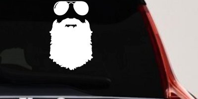 Rugged Beard With Sunglasses Country Car or Truck Window Vinyl Decal Sticker