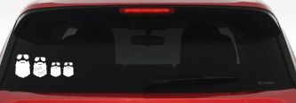 Beard Stick Figure Family Country Car or Truck Window Decal Sticker (White)