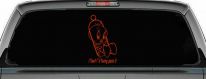 Tweety Bird Twing Pass U Text Cartoons Car or Truck Window Vinyl Decal Sticker (Orange Red)