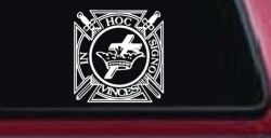 Knights Templar Cross Crown In Hoc Signo Vinces Car or Truck Window Decal Sticker