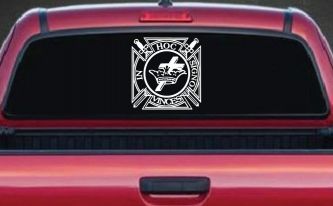 Knights Templar Cross Crown In Hoc Signo Vinces Car or Truck Window Decal Sticker