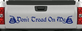 Gadsden Don't Tread On Me Freedom Military Car or Truck Window Decal Sticker (Navy)