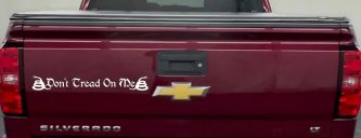 Gadsden Don't Tread On Me Freedom Military Car or Truck Window Decal Sticker (White)