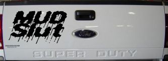 Mud Slut Off Road Car or Truck Window Decal Sticker (Black)
