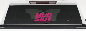 Mud Slut Off Road Car or Truck Window Vinyl Decal Sticker (Hot Pink)