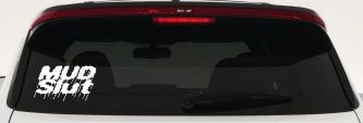 Mud Slut Off Road Car or Truck Window Decal Sticker (White)