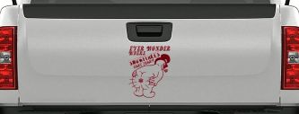 Where Snowflakes Come From Funny Car or Truck Window Decal Sticker (Burgundy)