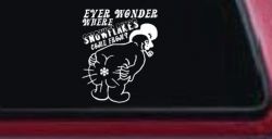 Where Snowflakes Come From Funny Car or Truck Window Decal Sticker