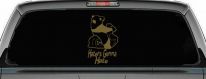 Haters Gonna Hate Panda Funny Car or Truck Window Decal Sticker (Gold)