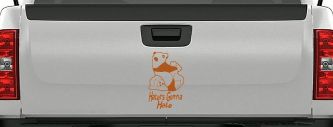 Haters Gonna Hate Panda Funny Car or Truck Window Decal Sticker (Nut Brown)