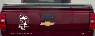 Haters Gonna Hate Panda Funny Car or Truck Window Vinyl Decal Sticker (White)