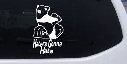 Haters Gonna Hate Panda Funny Car or Truck Window Decal Sticker