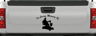In Loving Memory Of With Handicap Scooter Car or Truck Window Decal Sticker (Black)