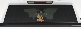 In Loving Memory Of With Handicap Scooter Car or Truck Window Decal Sticker (Light Brown)