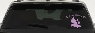 In Loving Memory Of With Handicap Scooter Car or Truck Window Decal Sticker (Lilac)
