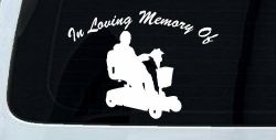 In Loving Memory Of With Handicap Scooter Car or Truck Window Decal Sticker