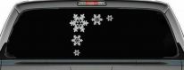 Snowflake Corner Design Car or Truck Window Decal Sticker (Light Gray)