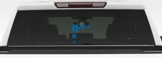 Snowflake Corner Design Car or Truck Window Vinyl Decal Sticker (Sky Blue)