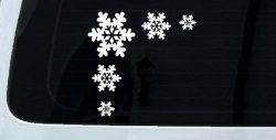Snowflake Corner Design Car or Truck Window Decal Sticker