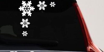 Snowflake Corner Design Car or Truck Window Vinyl Decal Sticker