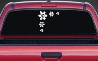 Snowflake Corner Design Car or Truck Window Decal Sticker
