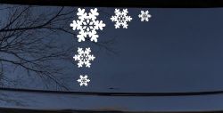 Snowflake Corner Design Car or Truck Window Decal Sticker